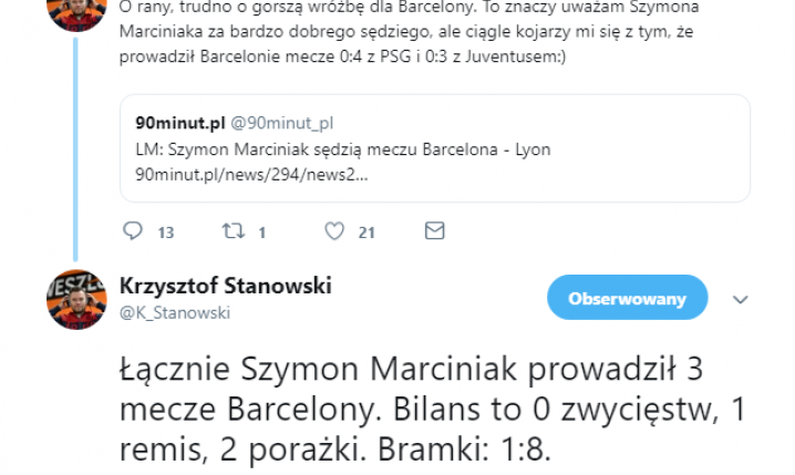 FATALNY bilans Barcy w meczach, których sędzią był Szymon Marciniak xD